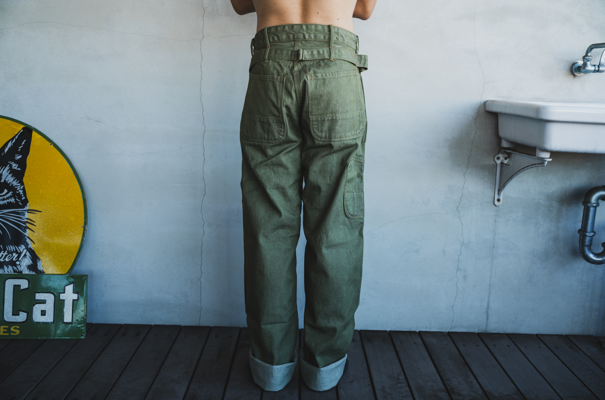 予約開始のお知らせ Tabby's Work Pants Green Denim | TCB jeans