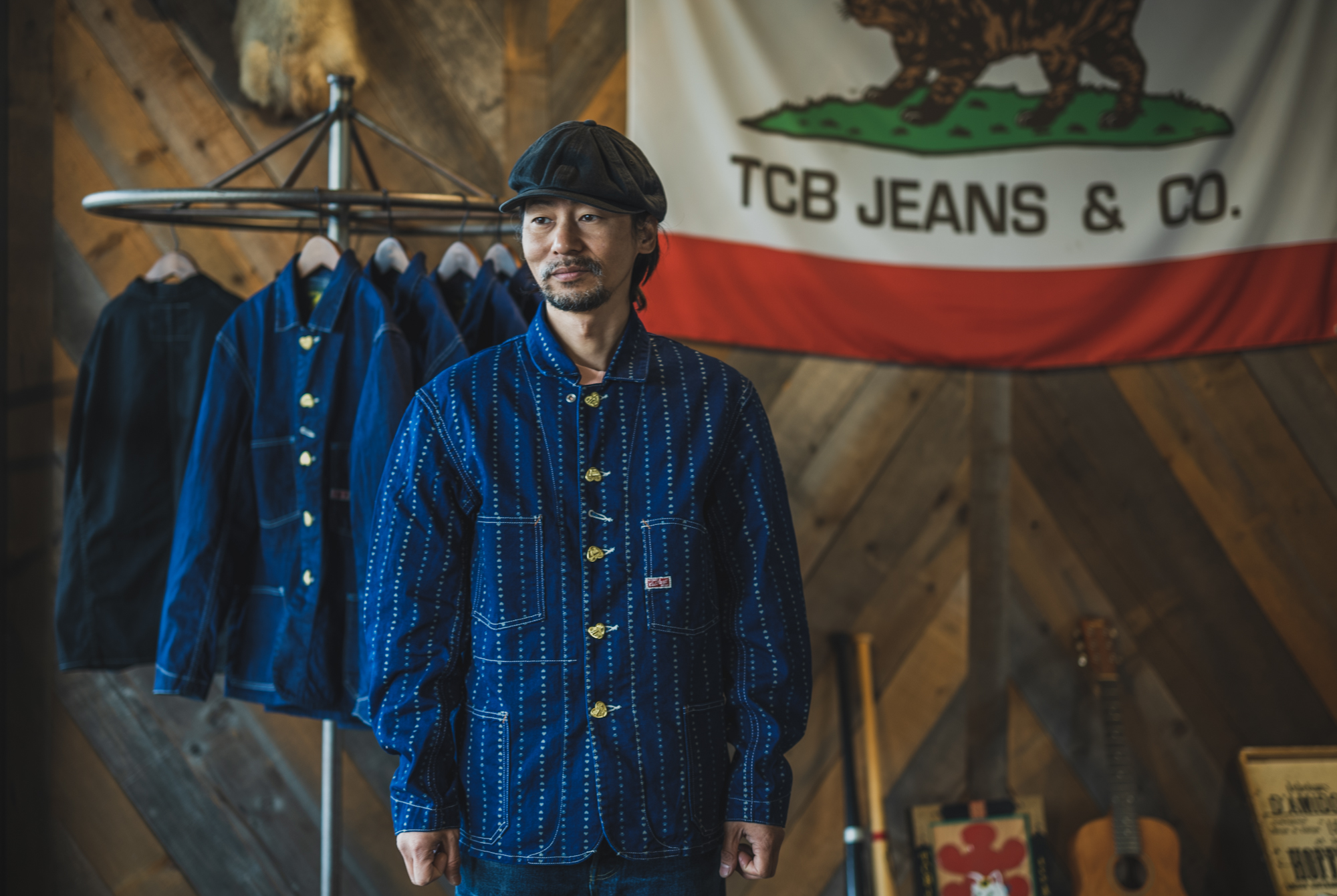 Cathartt Chore Coat Denim & Paw Stripe | TCB jeans